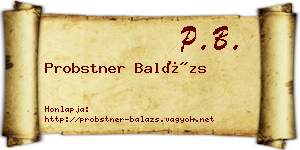 Probstner Balázs névjegykártya